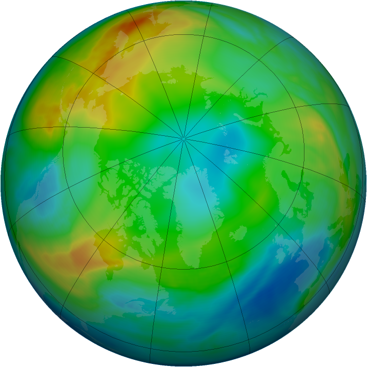 Arctic ozone map for 23 December 2004